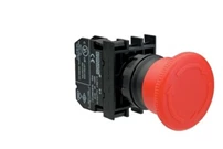 B Serisi Plastik 1NC Acil Stop 40 mm Çevirmeli Kırmızı 22 mm Buton